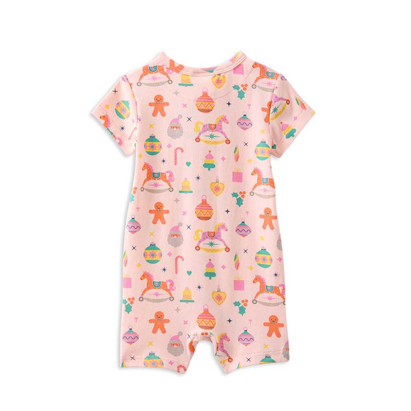 Milky Candy Cane Zip Romper image number 1